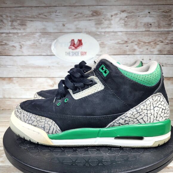 Jordan 3 Retro Pure Money Sneakers Kid's Size 5.5Y Black Low-Top Athletic Shoes - Picture 5 of 11